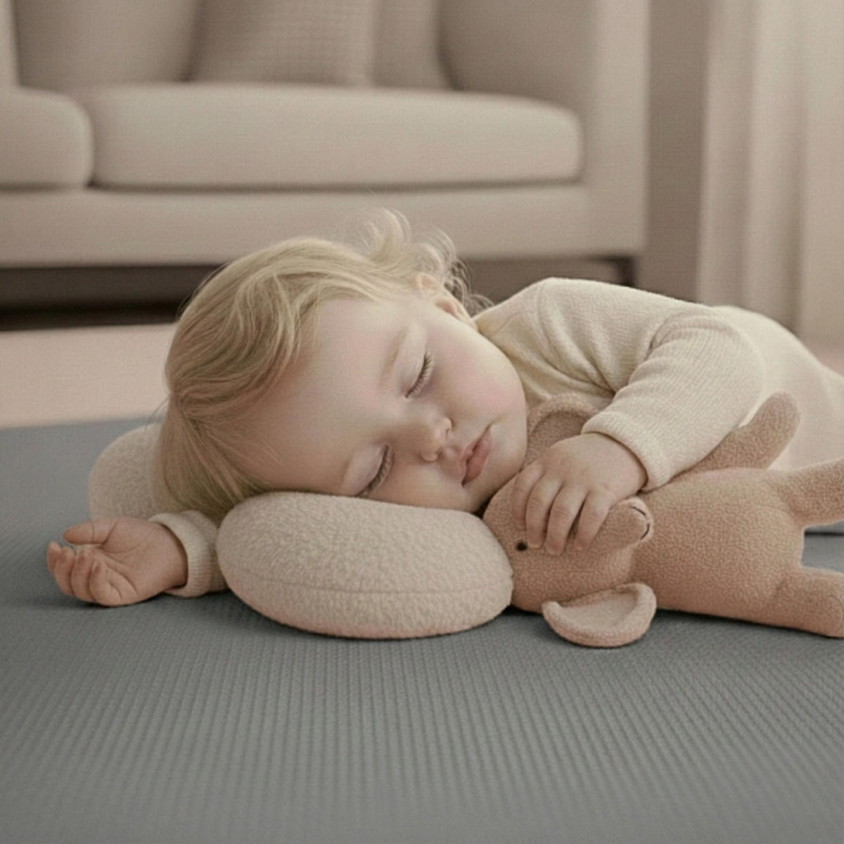 SPIELMATTE ab Null - 180/90/1 cm Puzzlematte Grau - Grau, Kunststoff (30/30cm) - Littletom