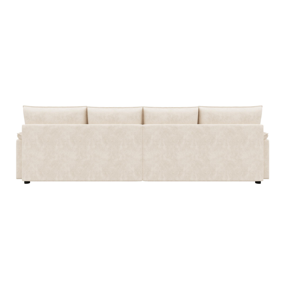 WOHNLANDSCHAFT 264.5/142.5/84 cm Beige mit 2 Aufbewahrungs-Ottomane - Beige, Textil (142.5/84/264.5cm) - Oxeza