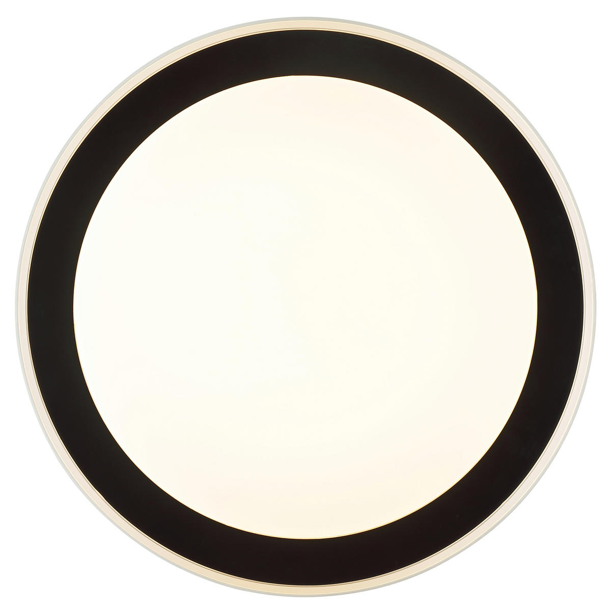 LED DECKENLEUCHTE Pederson Schwarz 45/45/9,5 cm - Schwarz, Metall (45/45/9.5cm) - Brilliant