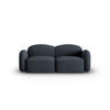 SOFA Blair aus Chenille-Stoff blau melange 2 Sitzplätze - Blau, Textil (87/80/194cm) - Micadoni