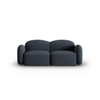 SOFA Blair aus Chenille-Stoff blau melange 2 Sitzplätze - Blau, Textil (87/80/194cm) - Micadoni