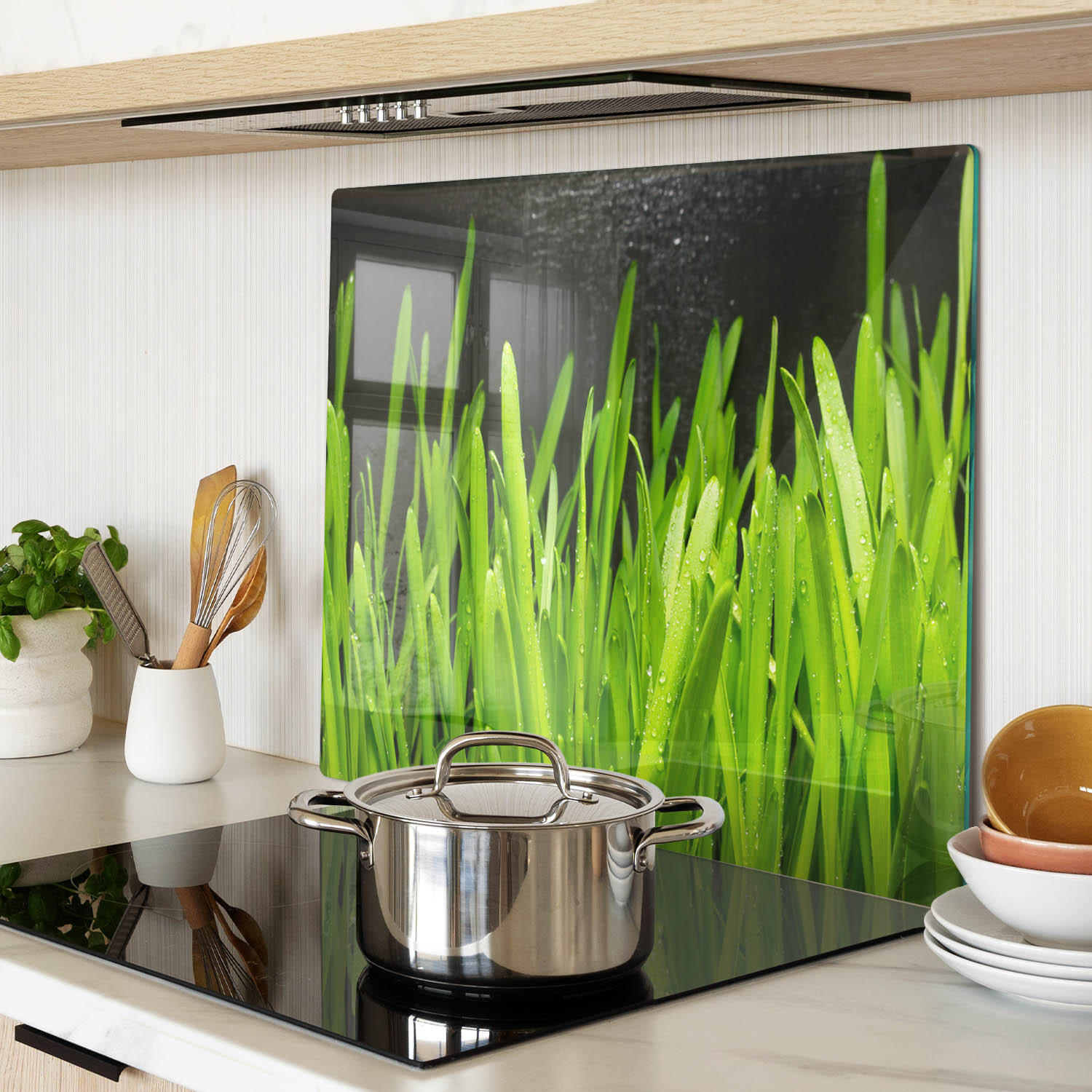 GLASPLATTE 60x52 cm Gras - Grün, Glas (60/0.4/52cm) - TULUP
