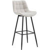 BARHOCKER SYDNEY Creme Stoff - Creme, Metall (47/106/52cm) - DELUKE