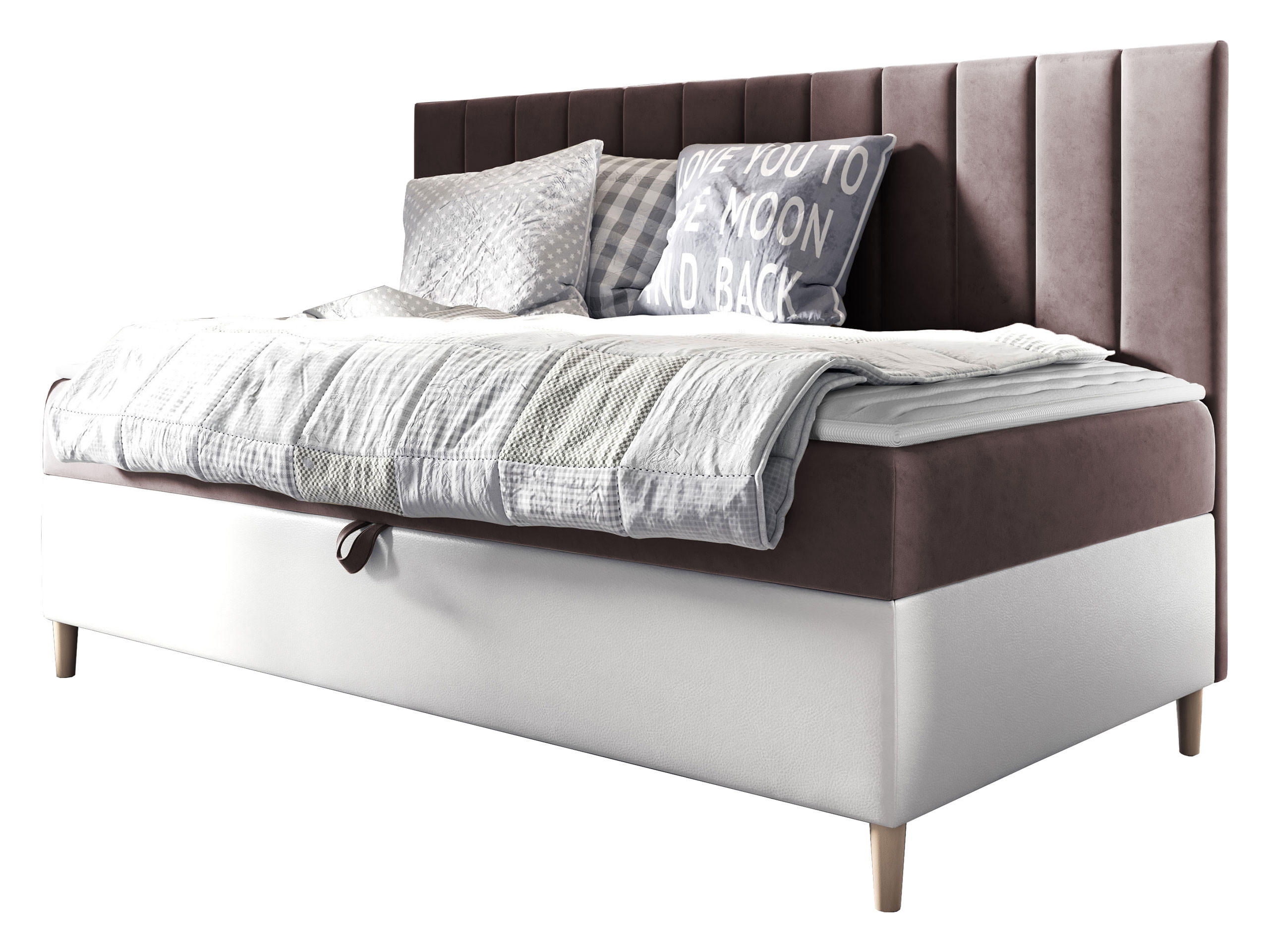 BOXBETT Maja Junior 2 - Weiß/Rosa, Holz (80/200cm) - MIRJAN24