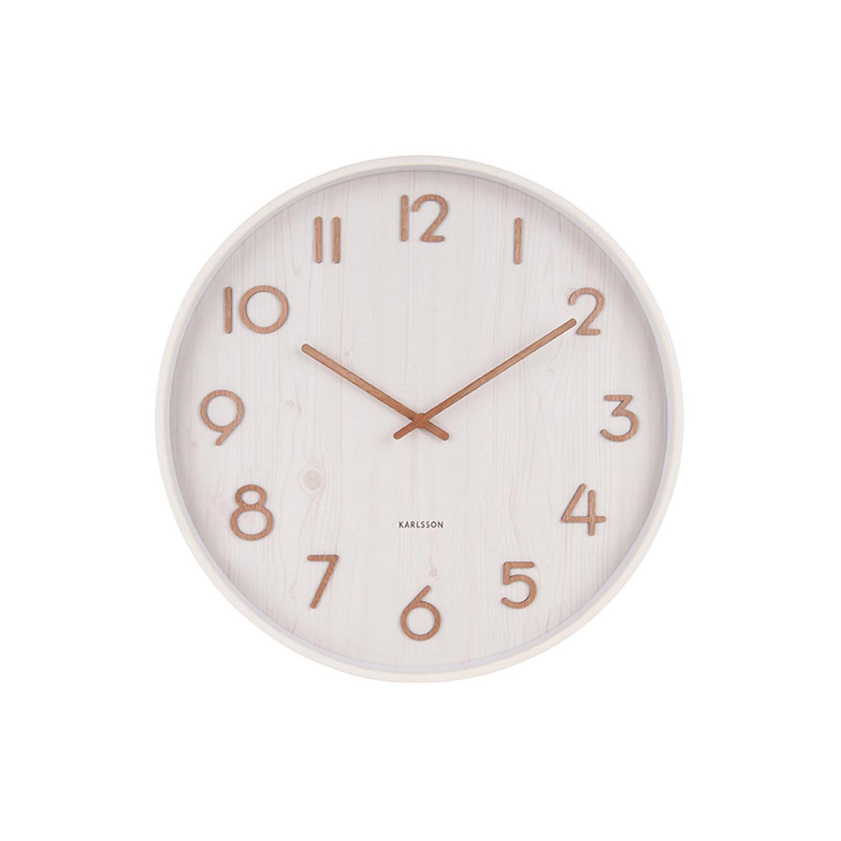 WANDUHR Weiß 4.5/40/40 cm - Weiß, Holz (40/40/4.5cm) - Karlsson