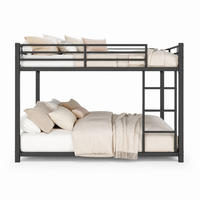 VÅNINGSSÄNG 140/200 cm & 140/200 cm i svart med säkerhetskanter - Svart, Metall (140/200cm) - STILVORA
