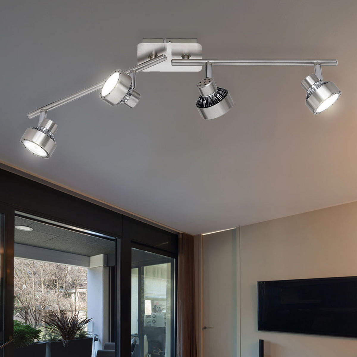 LED DECKENLEUCHTE Metall Silber - Silberfarben, Metall (61/8/14cm) - Wofi