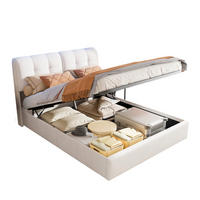 POLSTERBETT 140x200 cm Beige LED Bettkasten Rückenlehne - Beige, Holz (140/200cm) - SHOPENTRA