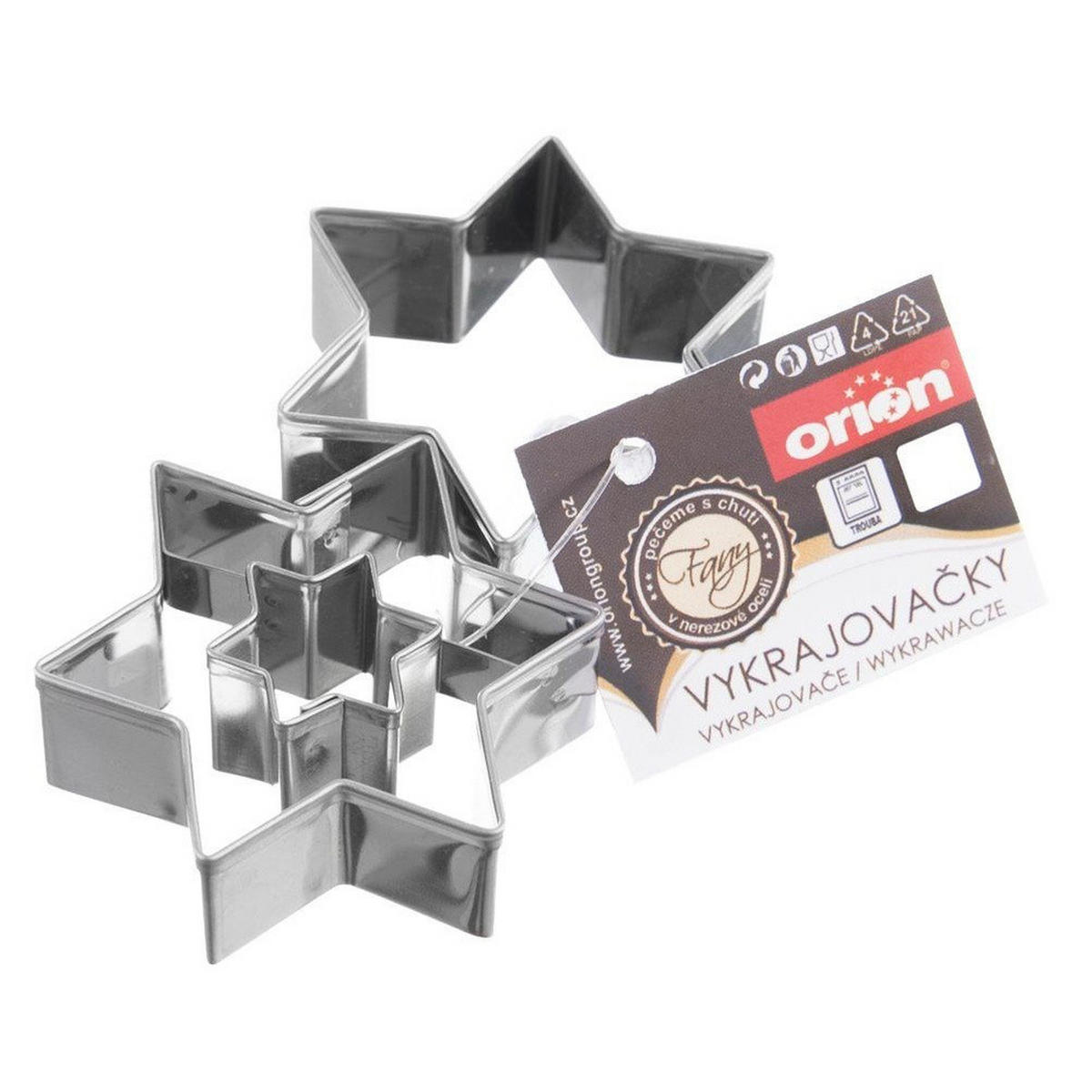 AUSSTECHFORM-SET Sterne 2-teilig Silber - Silberfarben, Metall (4.5/1.5/4.5cm) - Orion 