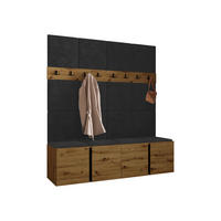 GARDEROBEN-SET Orion V - Anthrazit/Eiche Artisan, Holzwerkstoff/Kunststoff (168/186/46cm) - MIRJAN24
