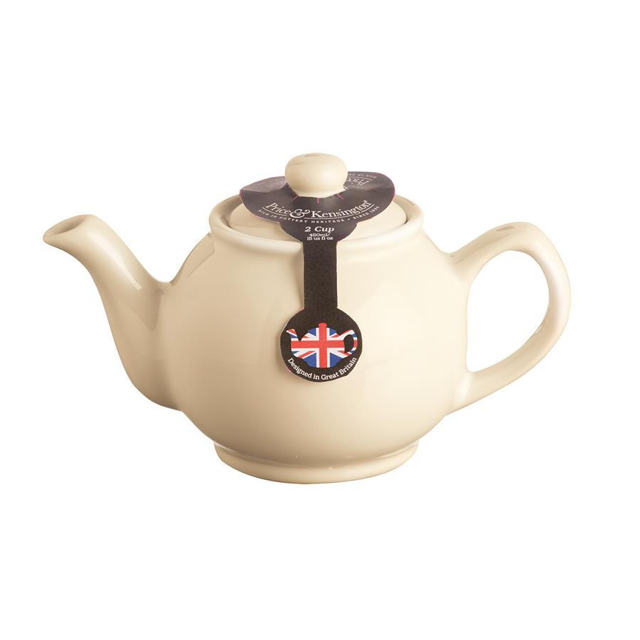 TEEKANNE 450 ml Steingut klassisch creme, für 2 Tassen - Creme, Keramik (0.36L) - Price & Kensington