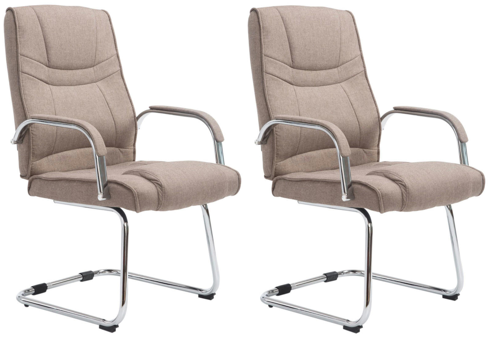 SCHWINGSTUHL 2er Set Stoff taupe - Taupe, Textil/Metall (60/104/67cm) - CLP