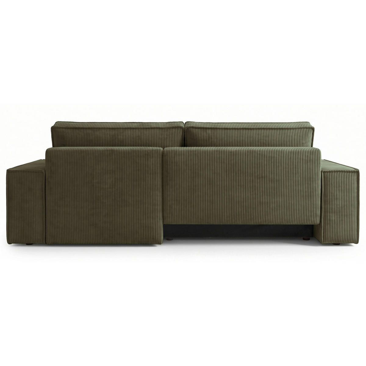 ECKSOFA Farese Mini mit Cordbezug Olivgrün, rechts - Schwarz/Olivgrün, Textil (167/240cm) - Selsey