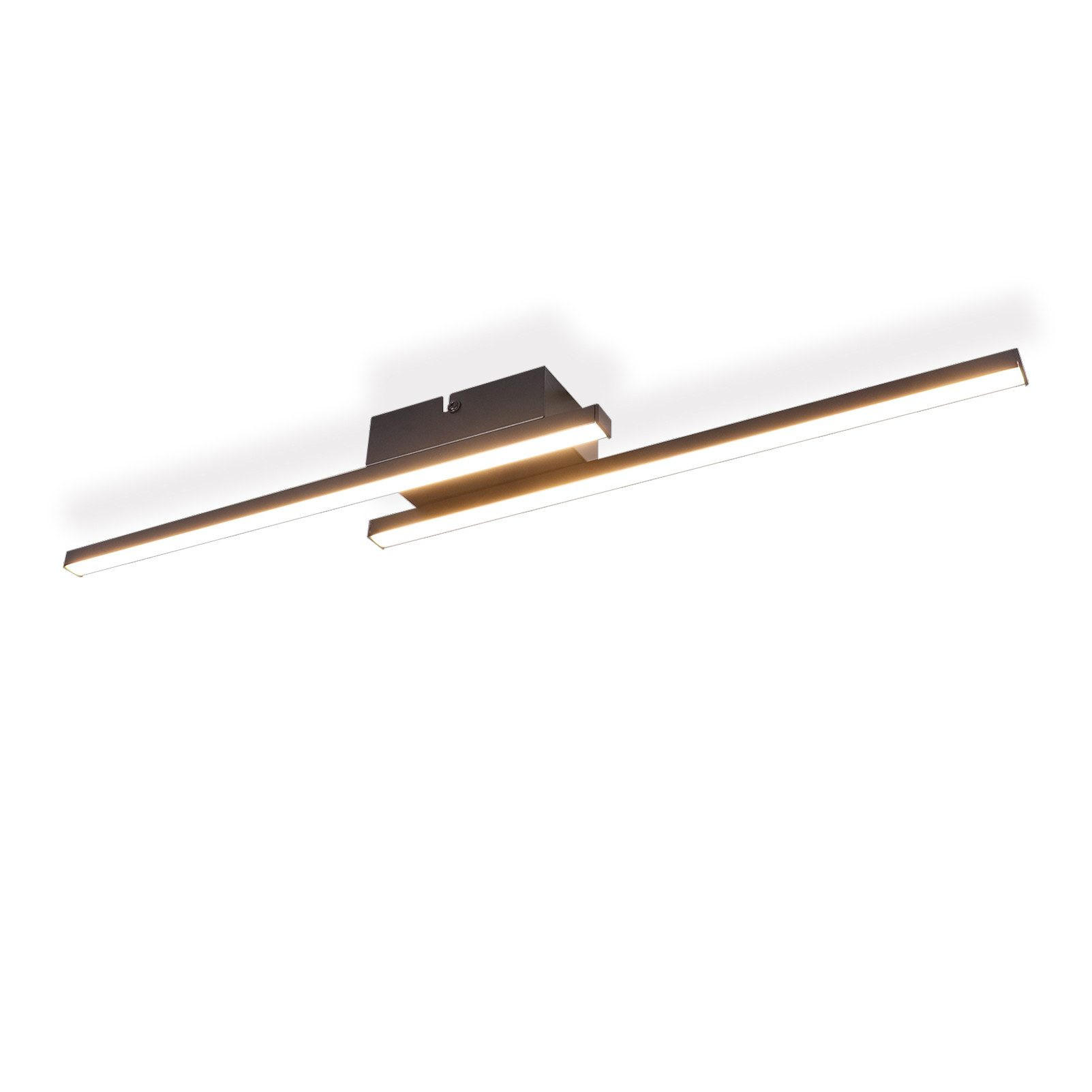 LED-DECKENLEUCHTE Passau 61.5/7/4.8 cm - Schwarz, Metall (61.5/7/4.8cm) - Nettlife