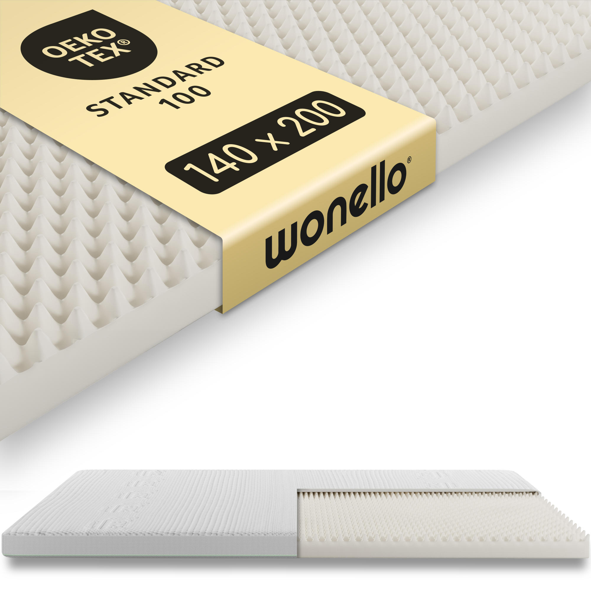 TOPPER 140/200 cm PureRelax - Weiß, Textil (140/200cm) - wonello