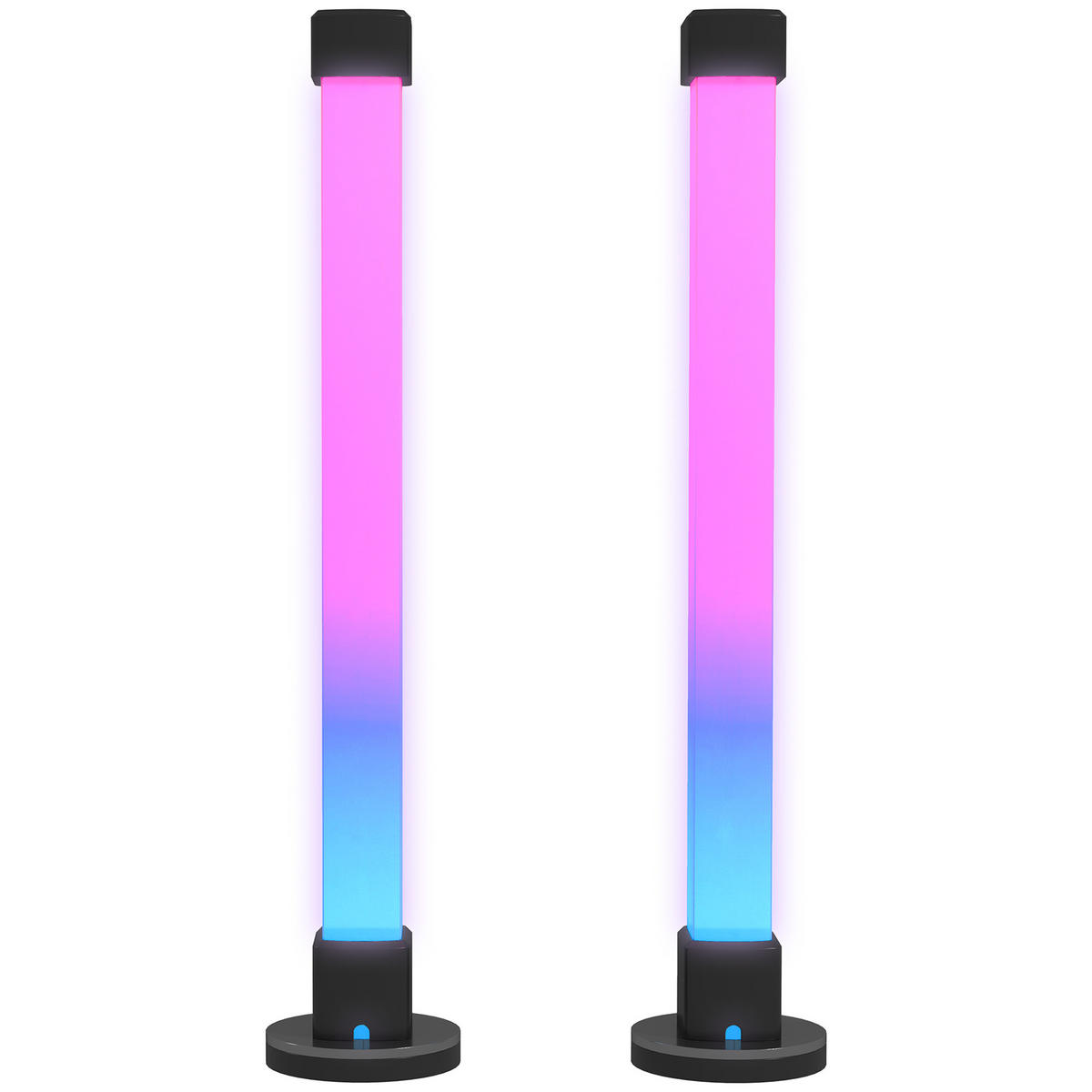 TISCHLAMPE 2er-Set, App- und Fernsteuerung, Weiß - Weiß, Kunststoff (6/6/32.5cm) - HOMCOM