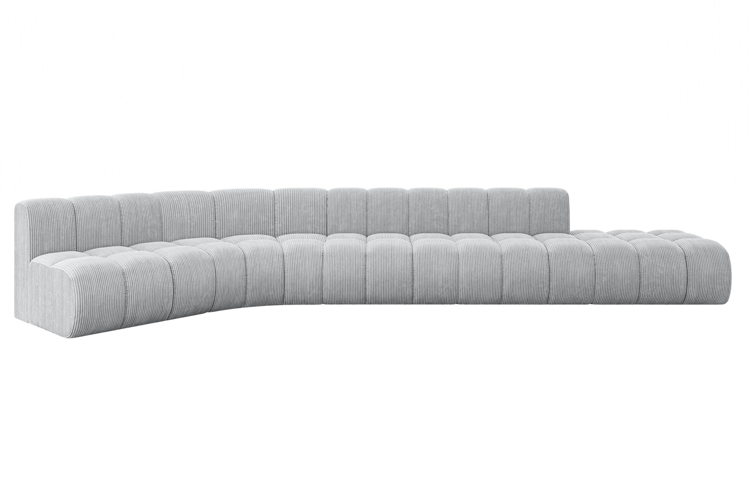 ECKSOFA modulares Sofa Brilo-L2 - 471x174x70 cm Grau - Grau, Holzwerkstoff/Textil (471/174cm) - ALTDECOR