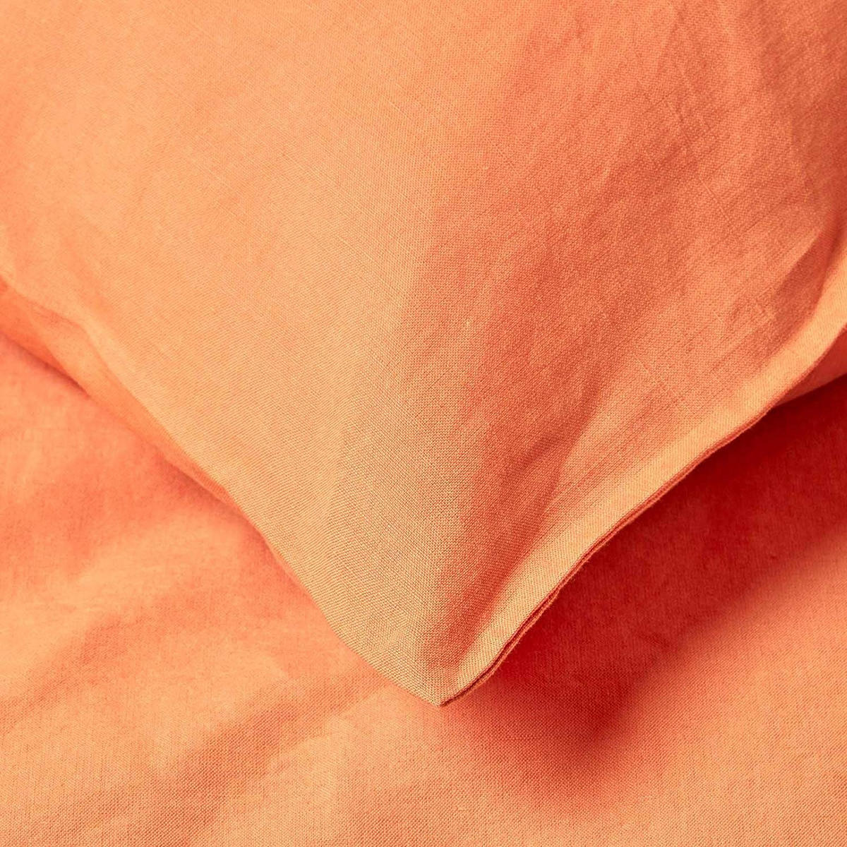 KISSENBEZUG Leinen für V-Form-Kissen - Orange, Textil (38/76cm) - Homescapes
