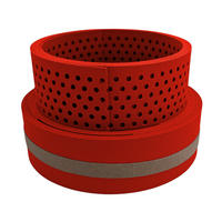 SICHTSCHUTZSTREIFEN Premium Akzentstreifen Set DUO Rot 2,55m - Rot, Kunststoff (255/19cm) - ZAUN|ZU