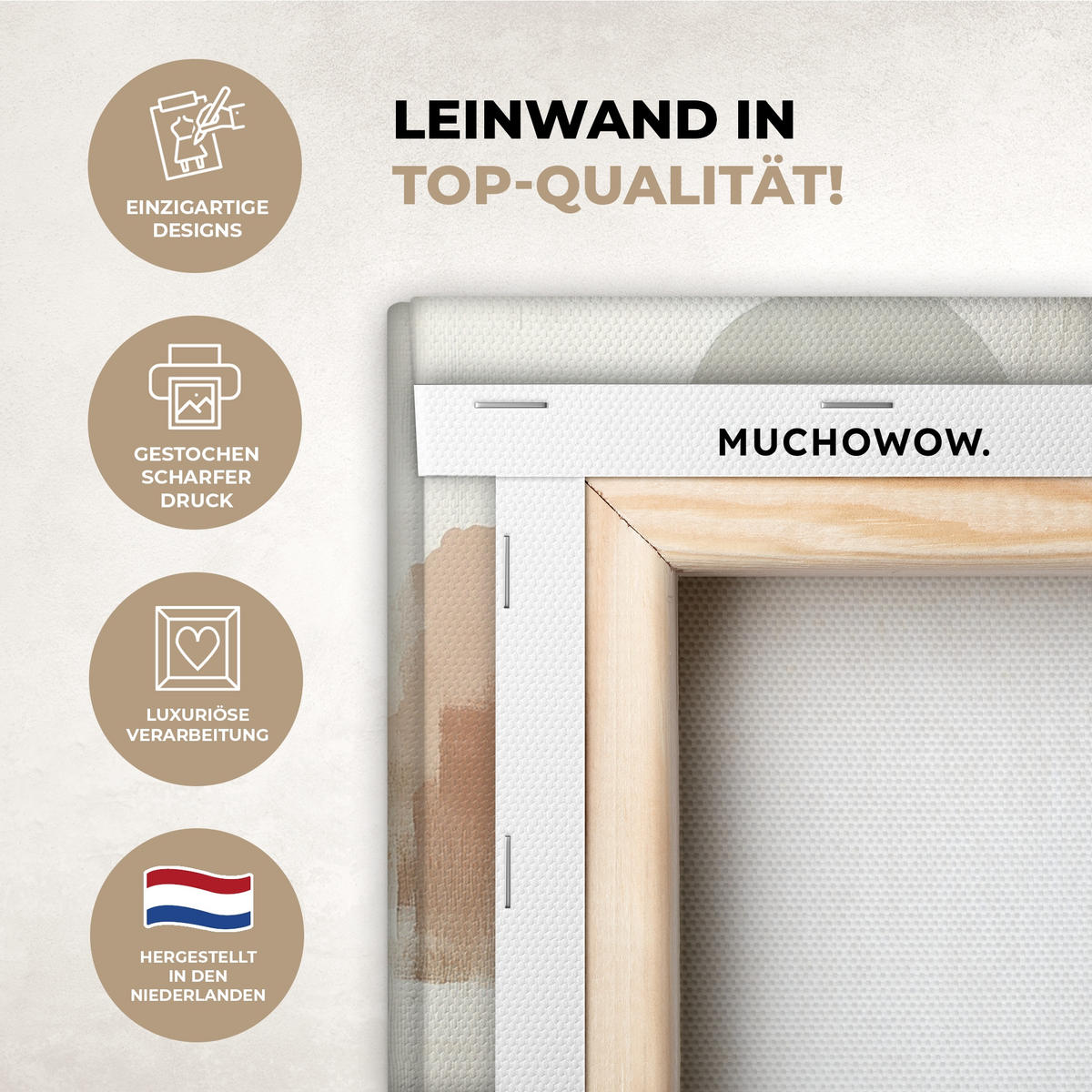 LEINWANDBILD Wabi sabi - Beige - Pflanze 30x40 cm - Sandfarben, Textil (30/40cm) - MuchoWow