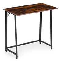 SCHREIBTISCH ARLO Nussbaum Rustikal - Schwarz - Nussbaumfarben/Schwarz, Holzwerkstoff (45/80/76cm) - Mat-Haus