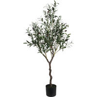 KÜNSTLICHER OLIVENBAUM 121 cm - Grün, Kunststoff (121cm)