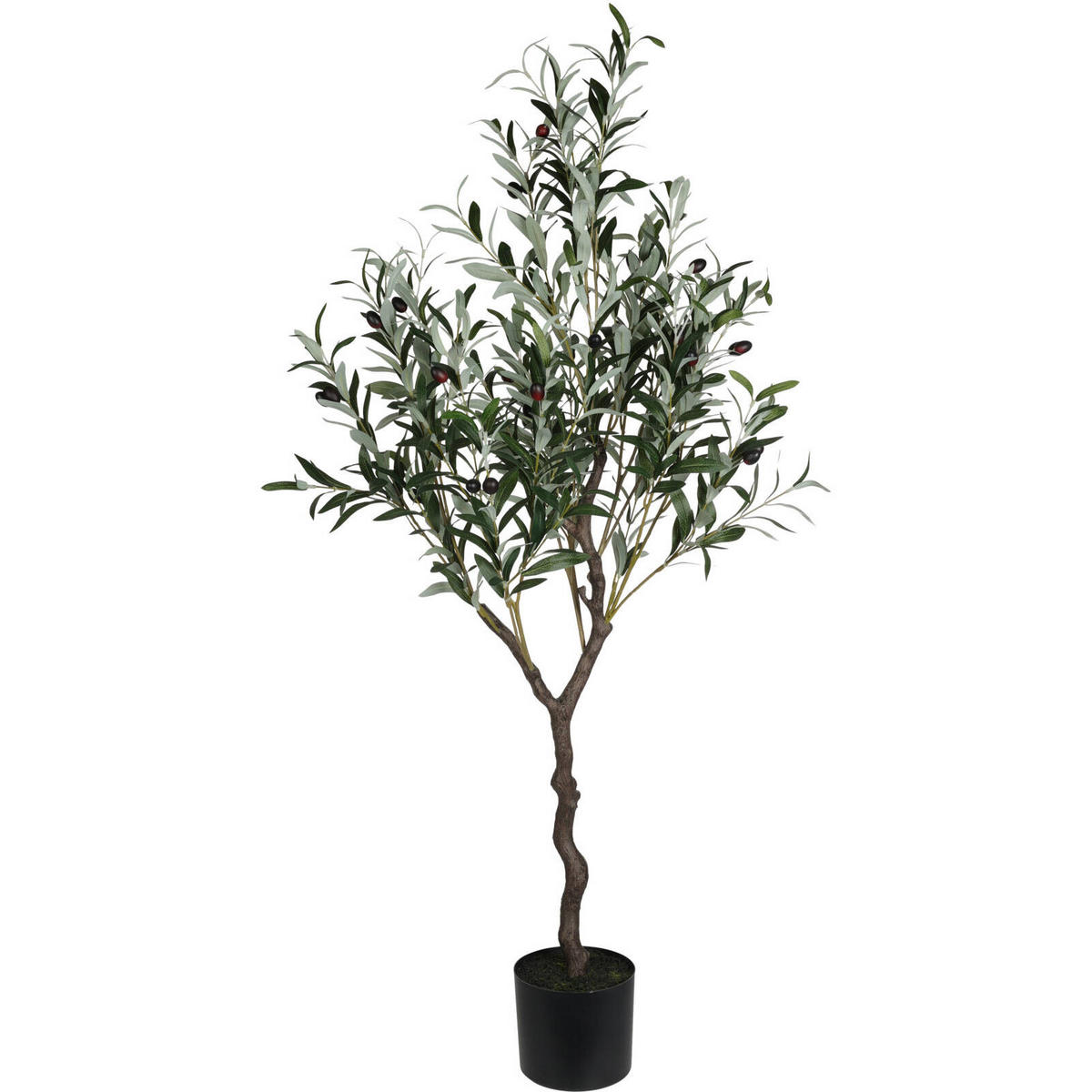 KÜNSTLICHER OLIVENBAUM 121 cm - Grün, Kunststoff (121cm)
