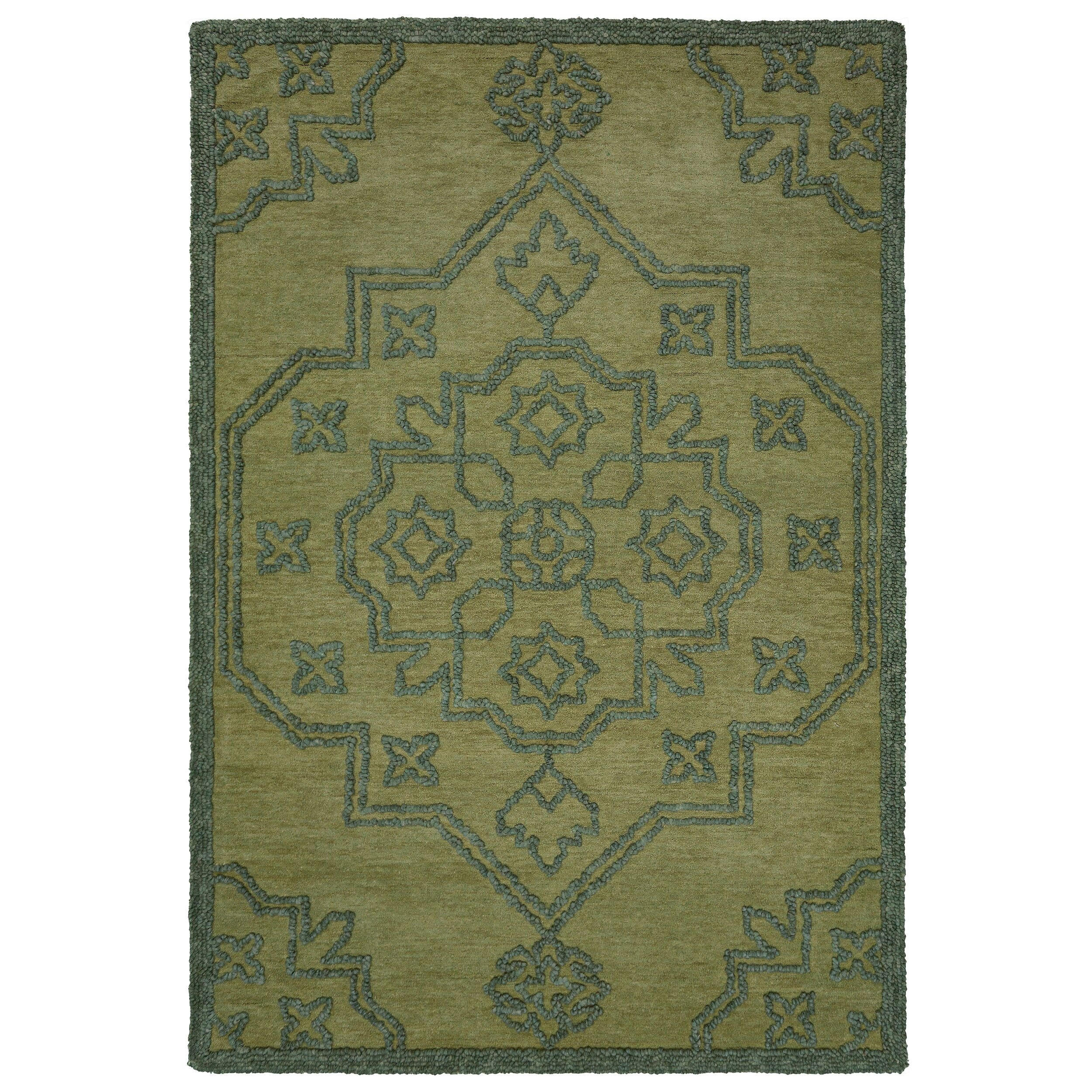 TEPPICH aus Wolle TINGIR in Grün, abstrakt, 200 x 290 cm - Grün, Textil (200/290cm) - KADIMA DESIGN