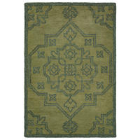 TEPPICH aus Wolle TINGIR in Grün, abstrakt, 200 x 290 cm - Grün, Textil (200/290cm) - KADIMA DESIGN