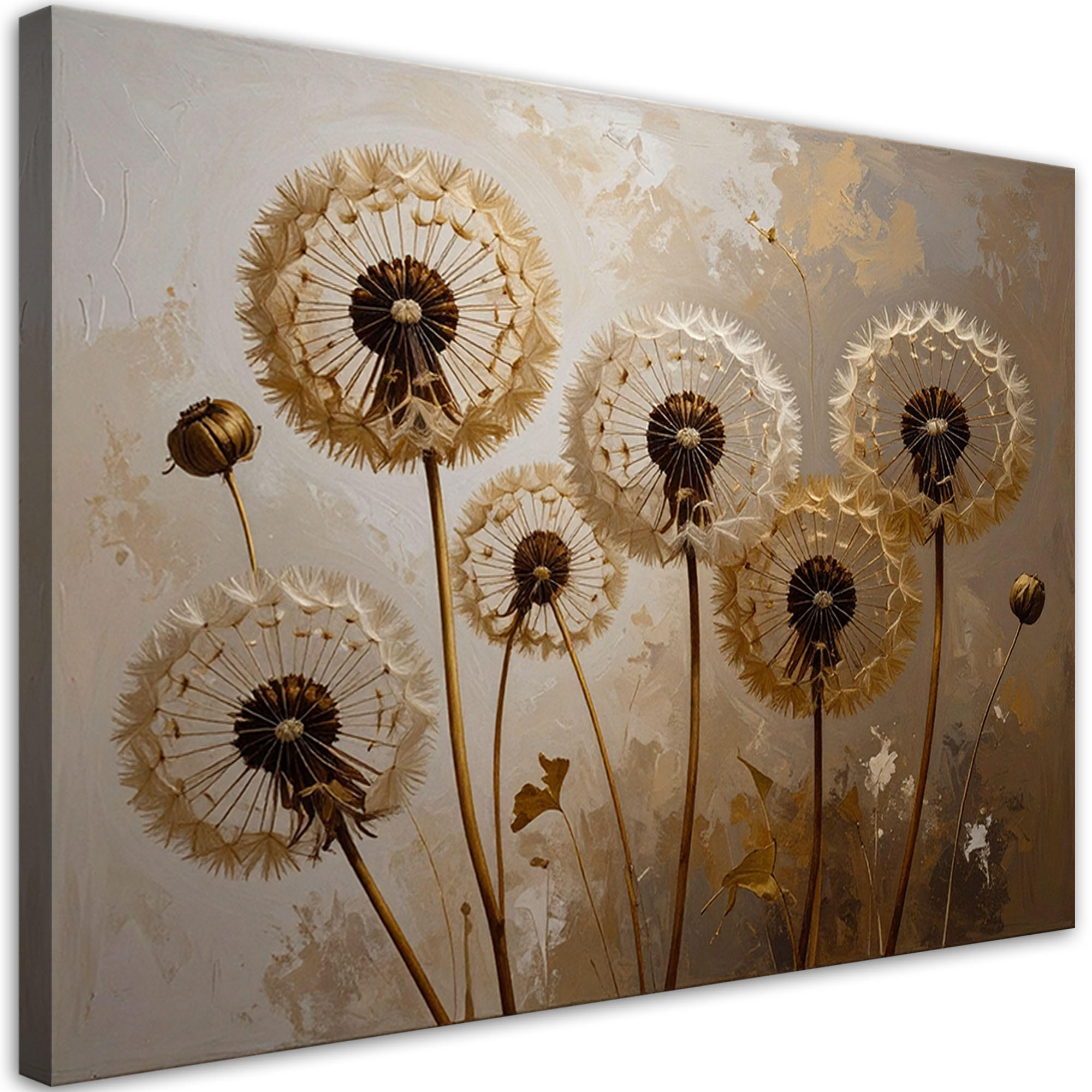 LEINWANDBILD Blumen 45x30cm - Braun, Textil (45/30cm) - Feeby