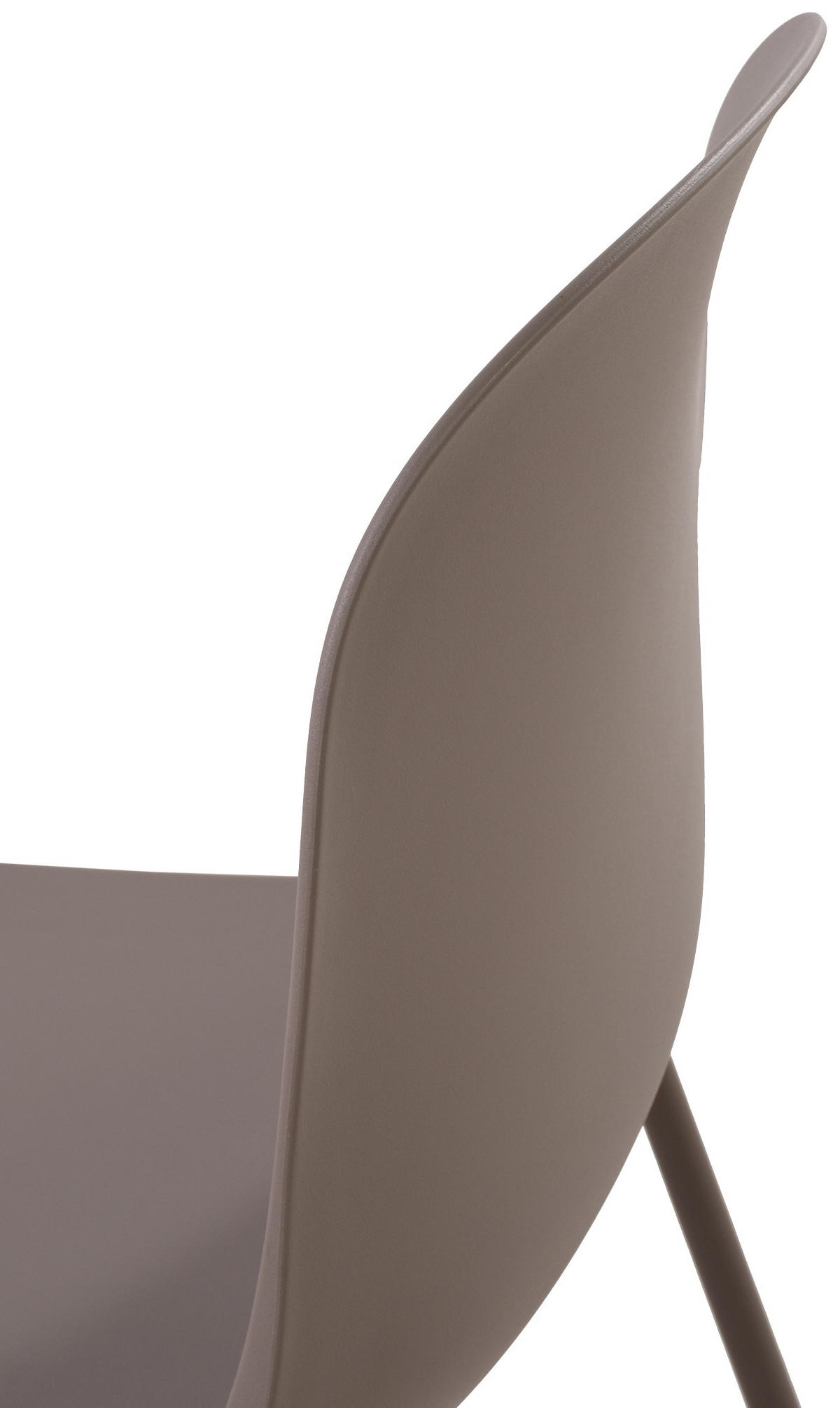 STAPELSTUHL Kunststoff taupe - Taupe, Kunststoff/Metall (51/85/53cm) - CLP