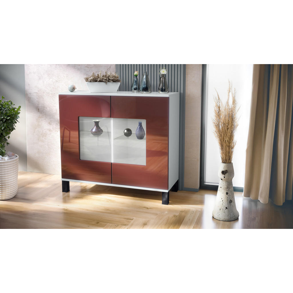 Thumbnail - Vladon Kommode, Bordeaux, Holzwerkstoff, 92.5x84.5x35 cm, Wohnzimmer, Kommoden & Sideboards, Kommoden
