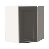 ECKHÄNGESCHRANK Oslo W10/60 Weiß / Dust Grey Matt 60 / 60 / 72cm - Weiß/Grau, Holz/Holzwerkstoff (60/72/60cm) - Feldmann-Wohnen
