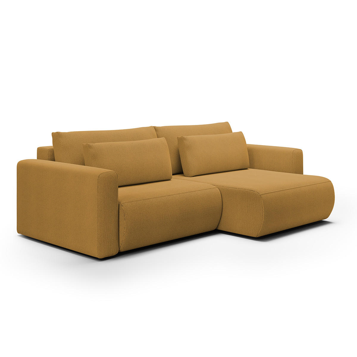 ECKSOFA Evy 3 Sitzplätze Gelb - Gelb, Holz (240/149cm) - Petits-meubles
