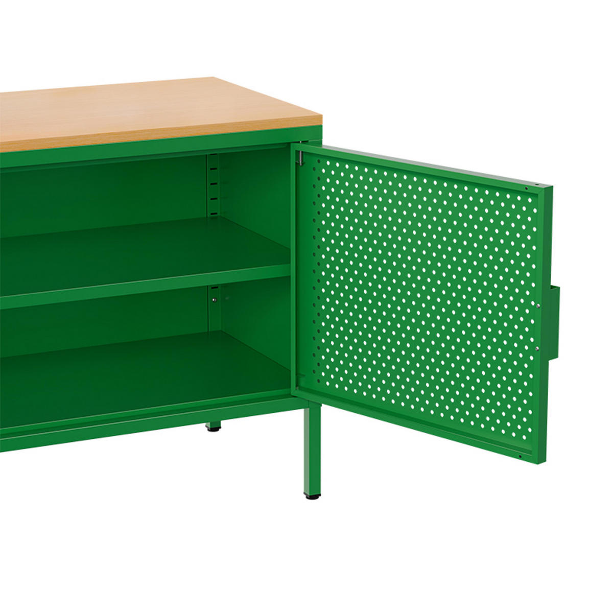 SIDEBOARD 100 cm, Grün - Grün, Metall (40/60/100cm) - Oviala
