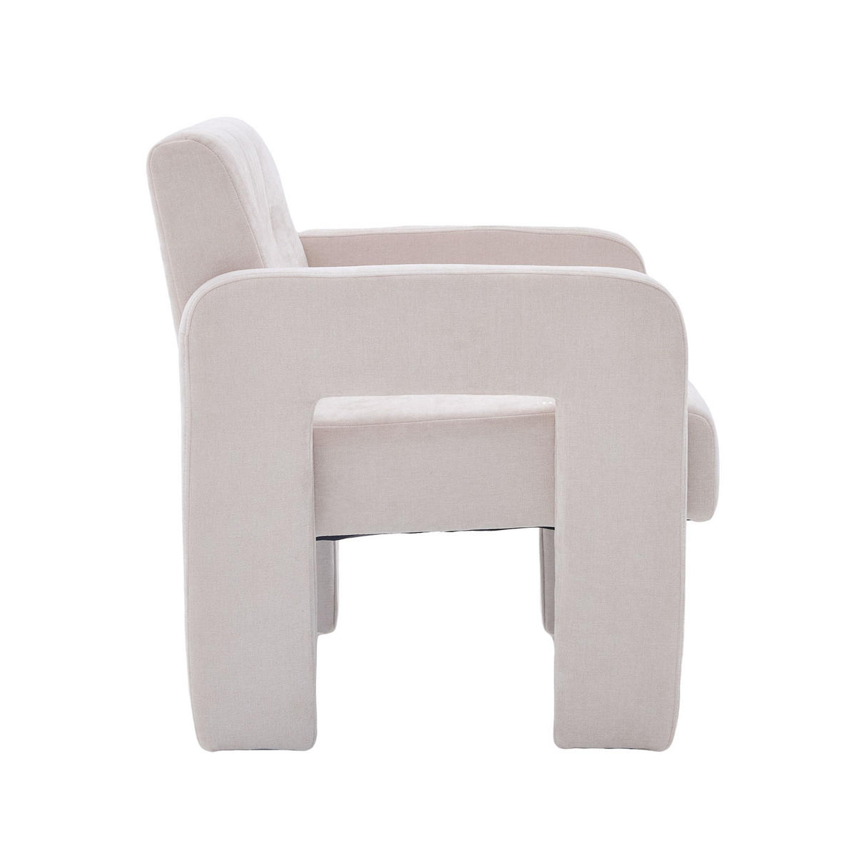 SESSEL Einzelner Sessel,dicke Polsterung,Chenille,Beige - Beige, Textil (67.5/74.5/69cm) - LVHOM