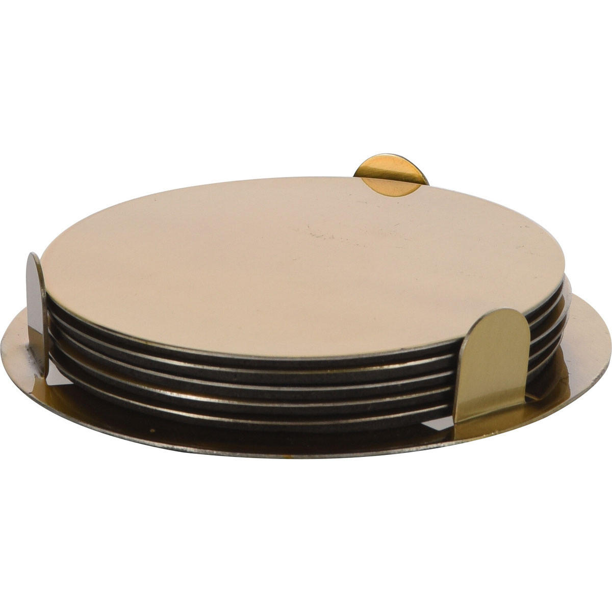 TISCHSET aus Metall Basic Gold 11/2.5/11.5 cm - Goldfarben, Metall (11/2.5/11.5cm) - Excellent Houseware