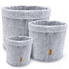 AUFBEWAHRUNGSKÖRBE 3er-Set - Hellgrau, Textil (23/23/23cm) - Miqio Design