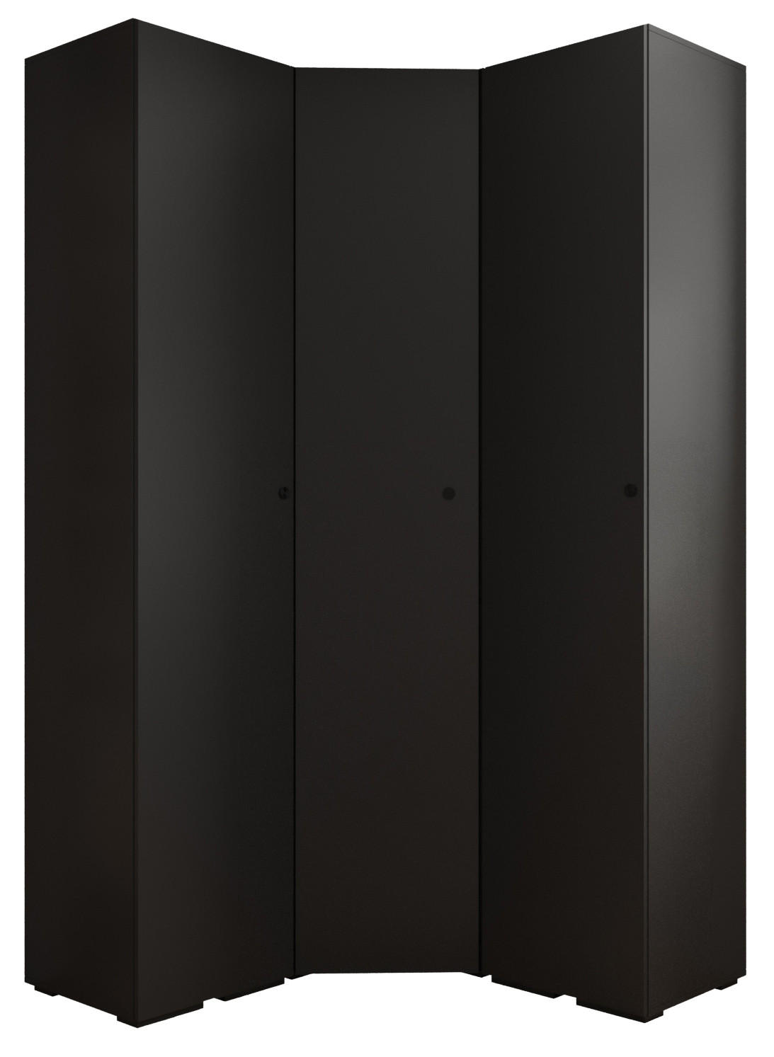 GARDEROBEN-SET 236,7/131,7/47 - Schwarz, Holz/Kunststoff (131.7/236.7/47cm) - Abiks Möbel