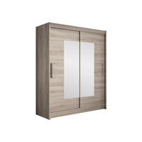 SCHWEBETÜRENSCHRANK Westa III - Silberfarben/Trüffeleichefarben, Holzwerkstoff/Metall (150/200/58cm) - MIRJAN24