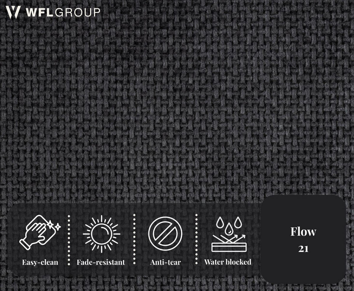 ECKSOFA Marion mit Schlaffunktion & Bettkasten in Chenille Graphit, Schwarz, Rechts 267/154/83 cm - Schwarz/Graphitfarben, Kunststoff/Textil (267/154cm) - WFL GROUP