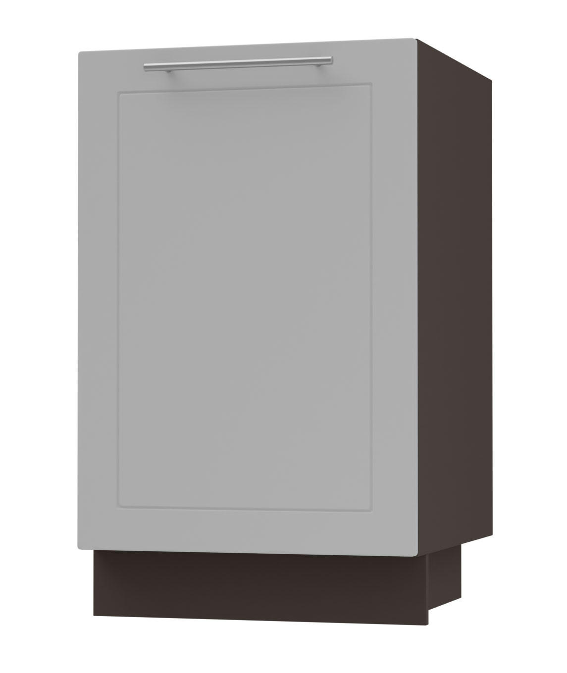 KÜCHENUNTERSCHRANK Kvantum D1D/50 Dust Grey Matt / Lava Matt 50 / 50 / 82cm - Dunkelgrau/Grau, Holz/Holzwerkstoff (50/82/50cm) - Feldmann-Wohnen