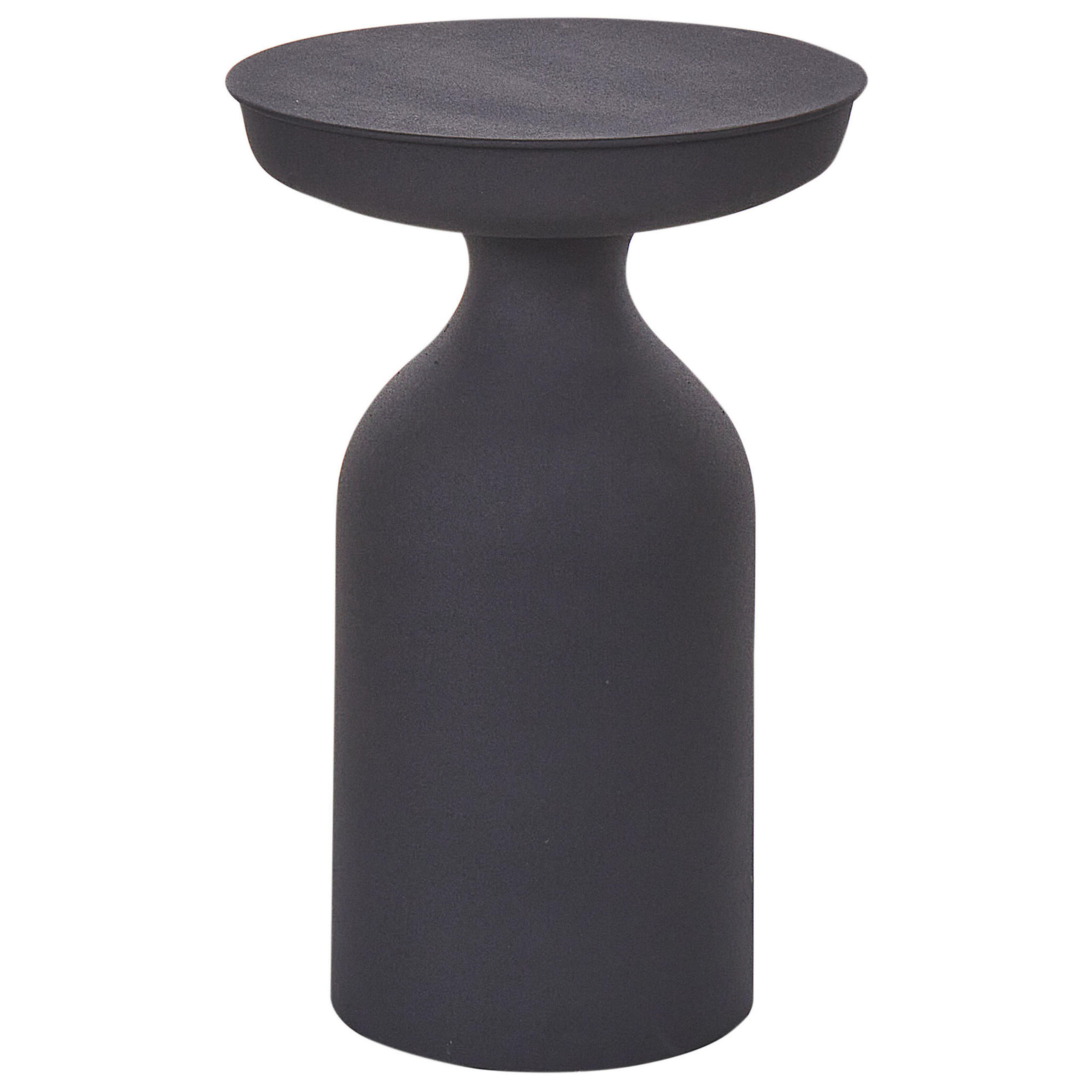 BEISTELLTISCH Metall schwarz rund 33 cm Tenjo - Schwarz, Metall (33/33/50cm) - Beliani
