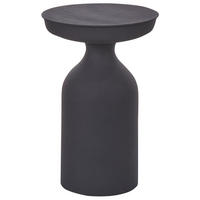 BEISTELLTISCH Metall schwarz rund 33 cm Tenjo - Schwarz, Metall (33/33/50cm) - Beliani
