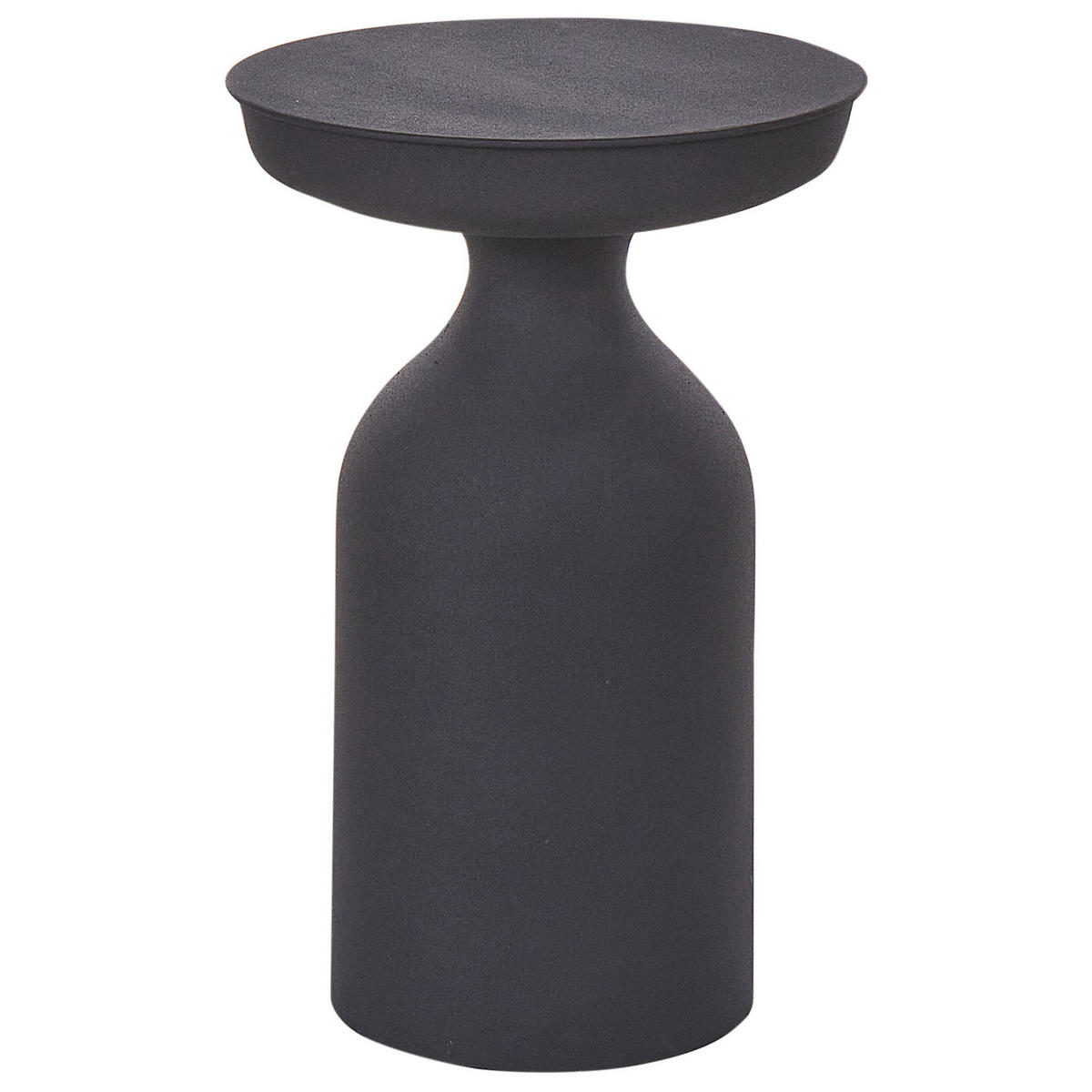 BEISTELLTISCH Metall schwarz rund 33 cm Tenjo - Schwarz, Metall (33/33/50cm) - Beliani