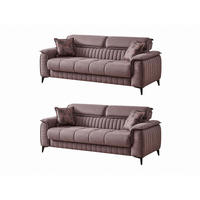 SITZGARNITUR Regina, Braun Stellvariante 2+2 - Braun, Holzwerkstoff/Kunststoff (178/85/95cm)