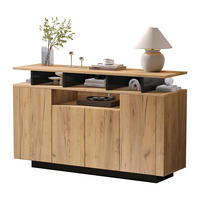 SIDEBOARD mit 4 Türen Natural 120x40x85cm - Naturfarben, Holzwerkstoff (40/85/120cm) - FLIEKS