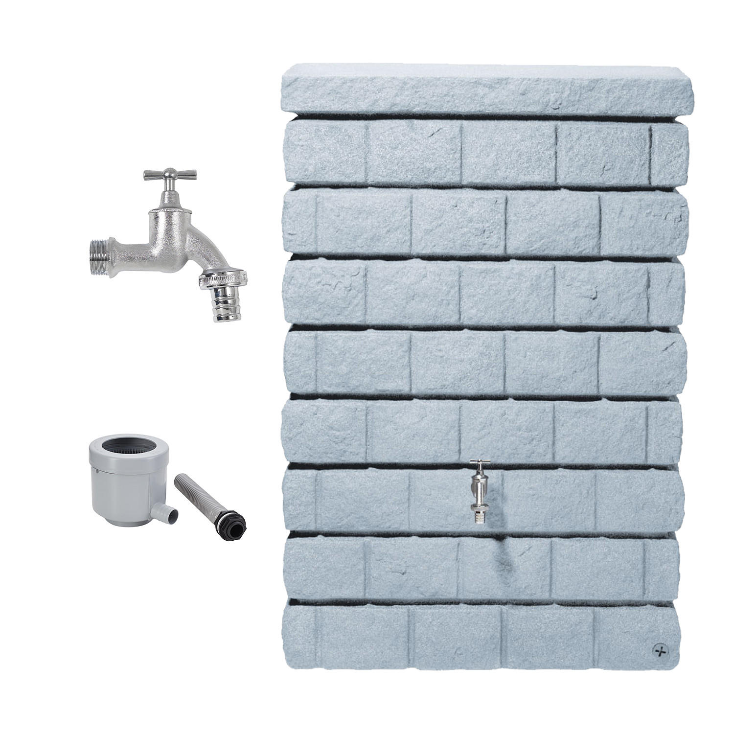 JUNIOR Wandtank Komplett-Set 300 L lighte - Hellgrau, Kunststoff (40/118/80cm) - GARANTIA