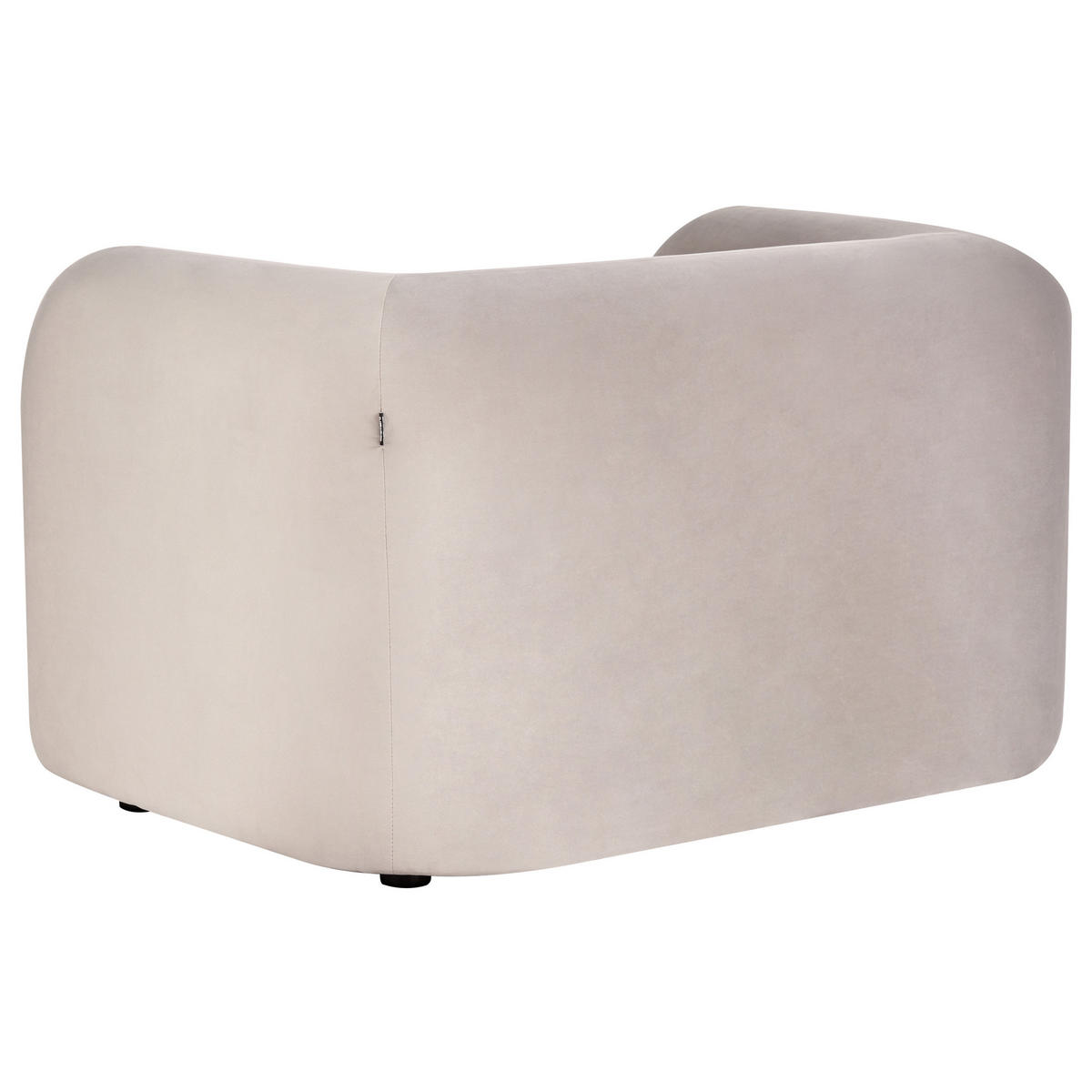 SESSEL Samtstoff Taupe Leiren - Beige, Textil (111/73/83cm) - Beliani
