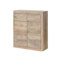 KOMMODE Mango 100x37x111 weiß lackiert TORONTO #338 - Weiß, Holz (100/111/37cm) - Massivmoebel24